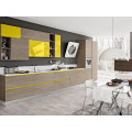 Popular for Canada market modern wood veneer kitchen cabinet design